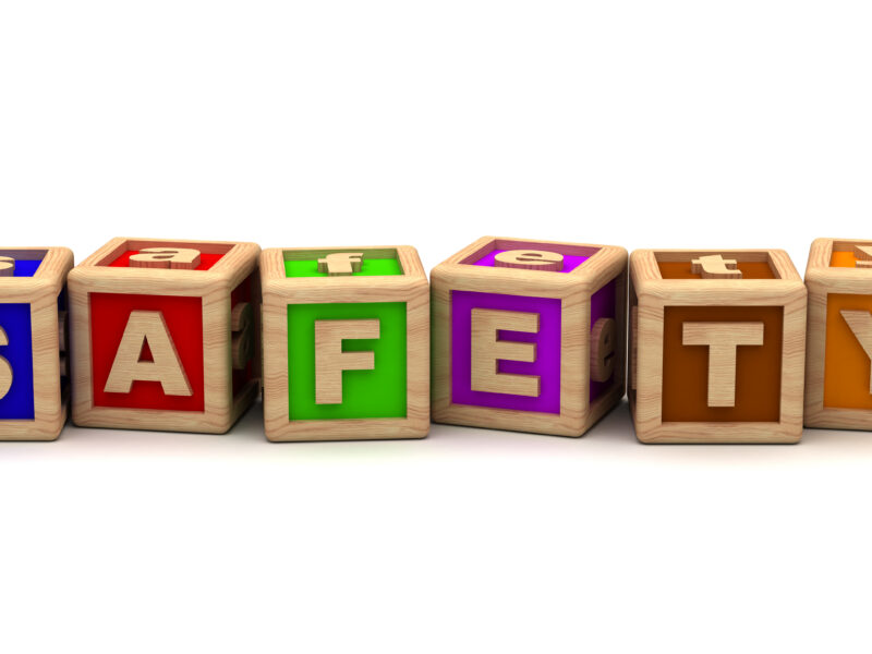 safety spelled out in block letters