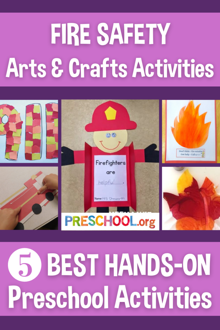 The 5 Best ARTS AND CRAFTS Activities for FIRE SAFETY Preschool Theme