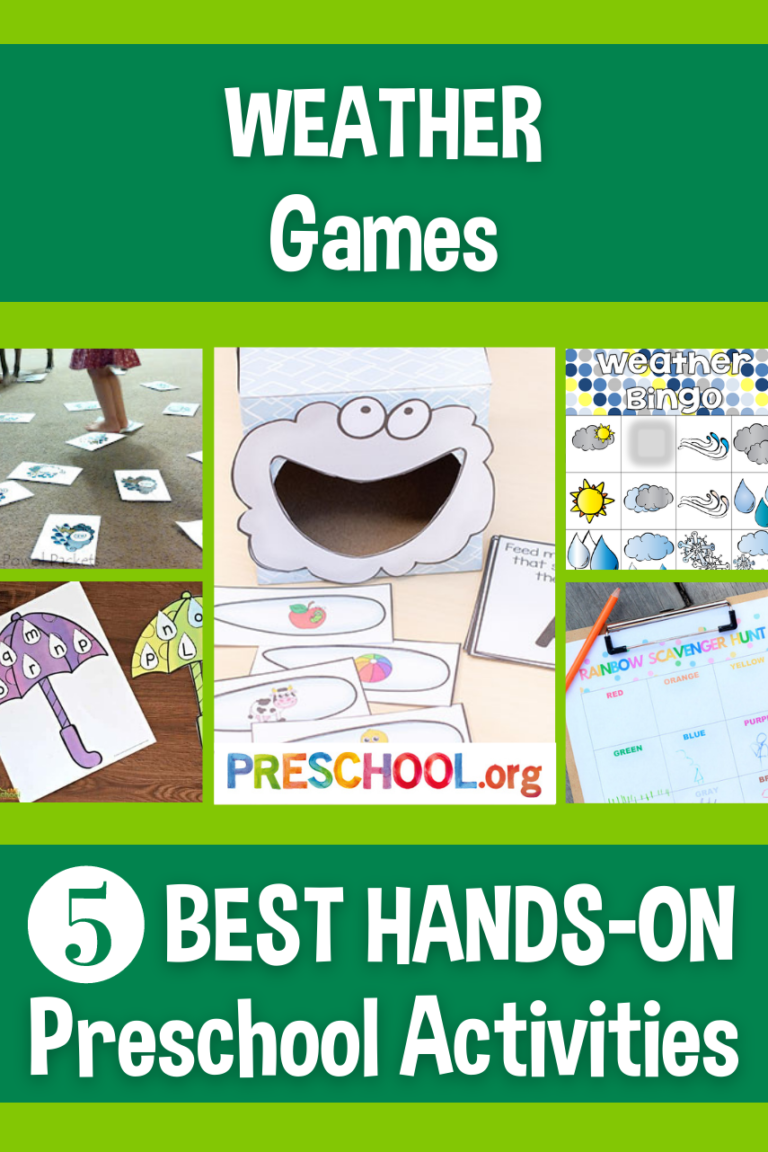The 5 Best GAMES for WEATHER Preschool Theme